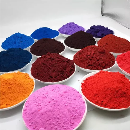Alto contenido de hierro Óxido de hierro Rojo/Amarillo/Verde/Azul/Negro/Púrpura/Marrón Polvo Hematita Pigmentos en polvo para